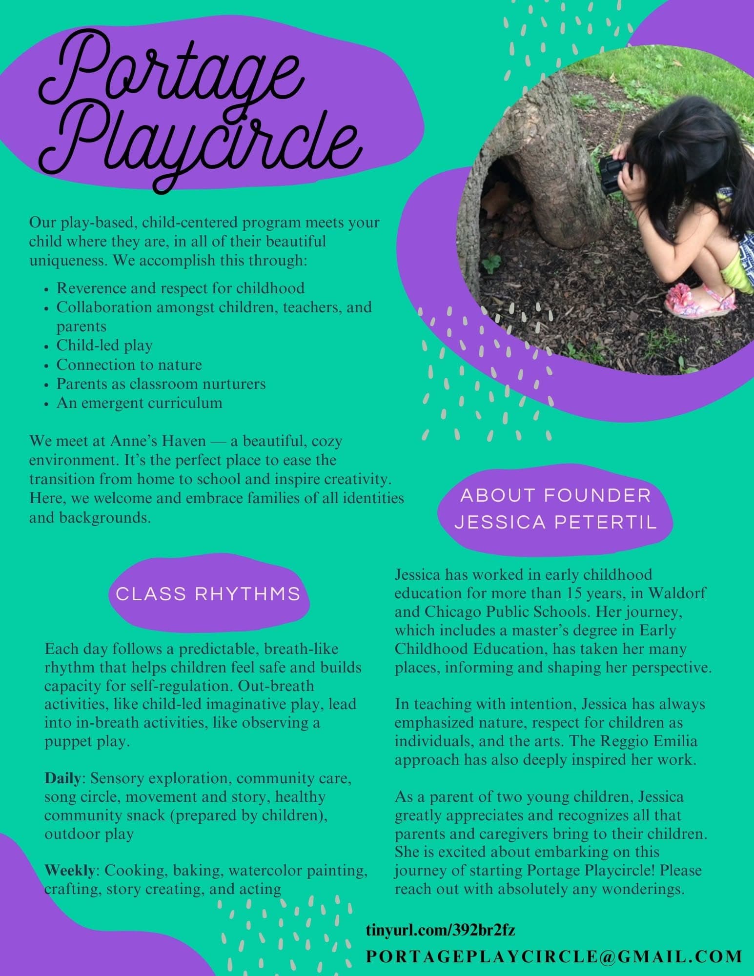 Flyer for Portage Playcircle